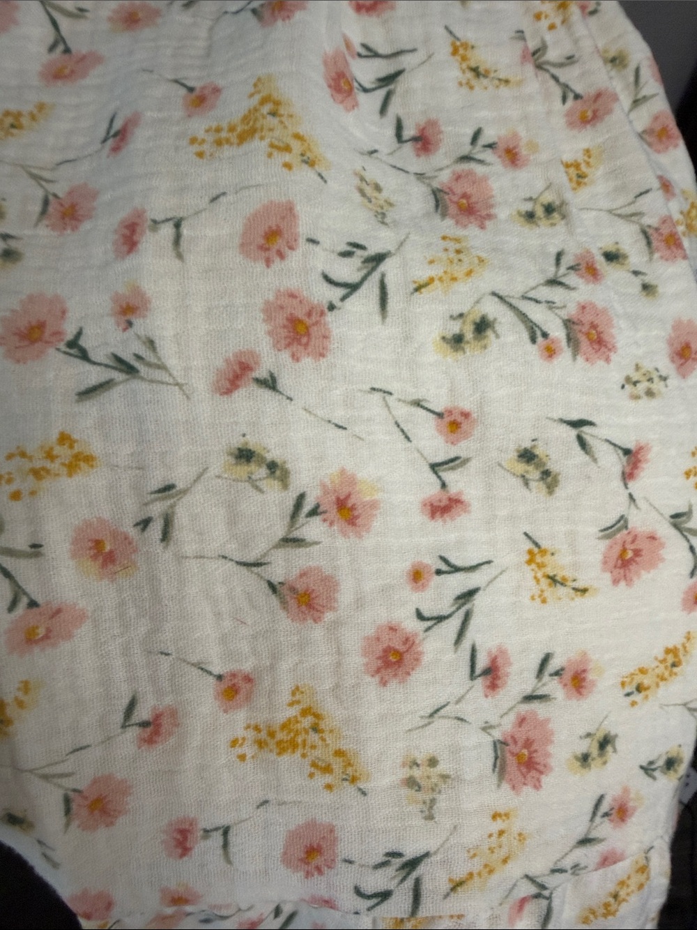 Cream Floral Smocked Maxi Dress - Picture 5 of 5